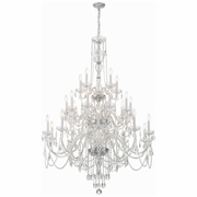 1156-CH-CL-MWP Crystorama Traditional Crystal 25 Light Hand Cut Crystal Polished Chrome Chandelier