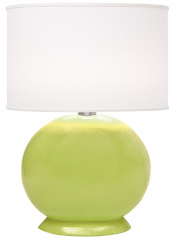1158-ASL-2112 Thumprints Cartman-lime linen shade with High gloss lime