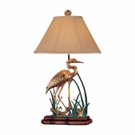 119 Wildwood Solid Brass Hand Finished Wading Crane Lamp