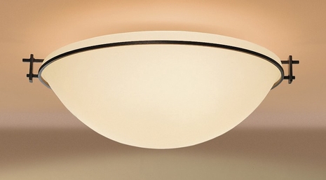12-4253 Hubbardton Forge Moonband Wrought Iron Semi-Flush (CLEARANCE ITEM)