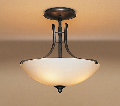 12-6422-07-S48-R Hubbardton Forge Presidio Sweep Wrought Iron Semi-Flush Return Product