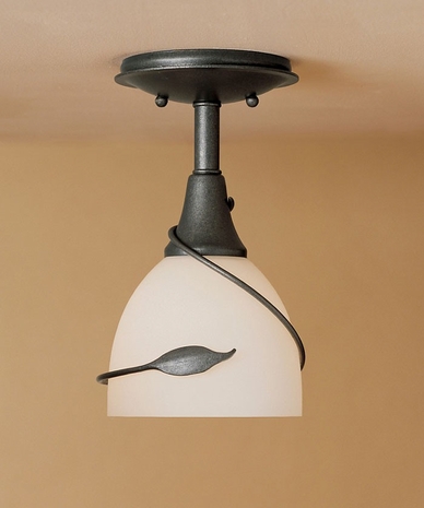12-6701-10-G01-R Hubbardton Forge Twining Leaf Wrought Iron Semi-Flush (Return Product)
