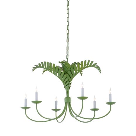 12150 Meg Braff Royal Palm Chandelier - Green