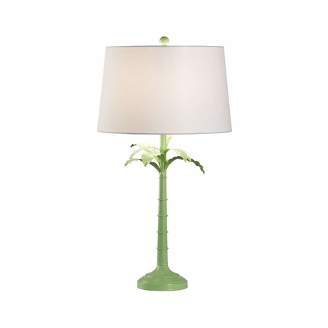 12152 Meg Braff Palma Table Lamp - Green