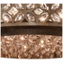 12154/6 ELK Lighting Rosslyn 6-Light Chandelier In Mocha And Deep Bronze With Crystal And Metalwork Shade