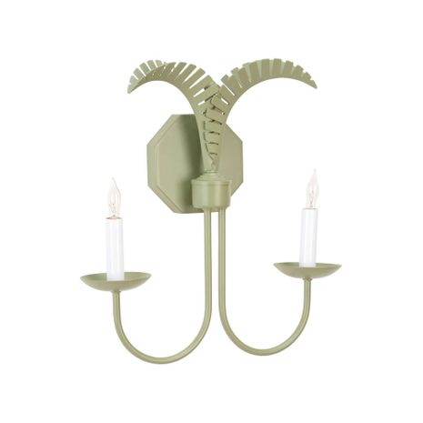 12158 Meg Braff Petite Palm Sconce - Green