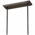 12165/8 ELK Lighting Rosslyn 8-Light Linear Chandelier In Weathered Zinc And Matte Silver With Crystal And Metalwork