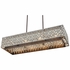 12165/8 ELK Lighting Rosslyn 8-Light Linear Chandelier In Weathered Zinc And Matte Silver With Crystal And Metalwork