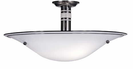 1257 Framburg Lighting Parsifal 3 Light Flush Mount and Semi-Flush Mount