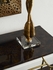12581-2 Cheryl Luckett 35in. Composite/Steel Pomp and Circumstance Lamp with Silkette Shade and Gold/Clear Finish