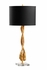 12581 Cheryl Luckett 35in. Composite/Steel Pomp and Circumstance Lamp with Linen Shade and Gold/Clear Finish