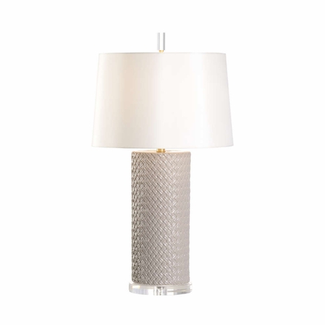 12588 Cheryl Luckett A Tisket A Tasket Lamp - Oyster