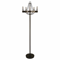 1266-ASL-2181 Thumprints Warwick Metal Floor Lamp in Mahogany Bronze with Metal Shade