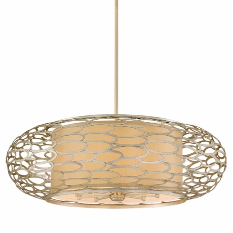 127-410 Corbett Cesto 10Lt Pendant with Modern Silver Finish