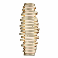 128-13-WSL Corbett Lighting Vertigo 3 Lt. Wall Sconce with Warm Silver Leaf Finish