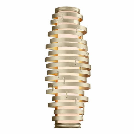 128-13-WSL Corbett Lighting Vertigo 3 Lt. Wall Sconce with Warm Silver Leaf Finish