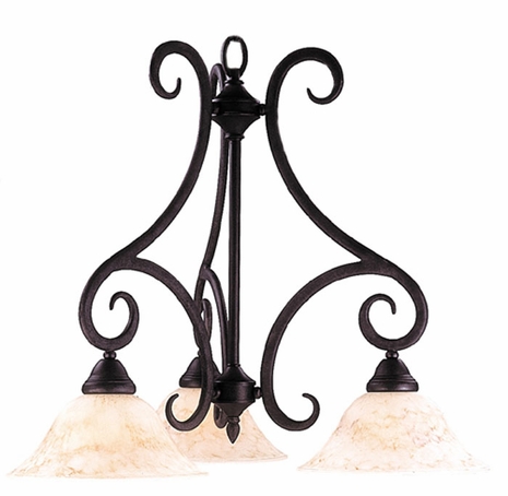 1288 Framburg Lighting Terra Three-Light Down Chandelier