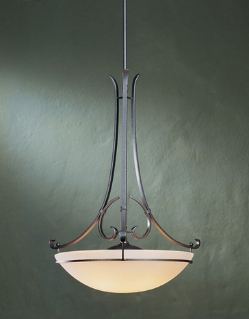 13-3112-07-G20-LONG-R Hubbardton Forge Scroll Adjustable Wrought Iron Pendant Lighting (Returned Product)