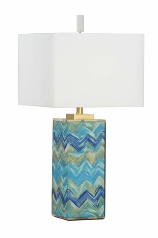 13156 Wildwood Lamps Amelia Lamp - Blues,Greens/Clear Finish