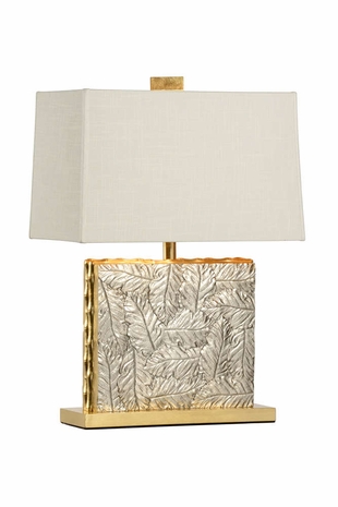 13159 Wildwood Lamps Kiawah Lamp - Antique Silver Leaf-Antique Gold Leaf Finish
