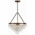 136-VZ Crystorama Calypso 6 Light Crystal Teardrop Vibrant Bronze Chandelier
