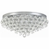 138-CH Crystorama Calypso 6 Light Crystal Teardrop Polished Chrome Flush Mount