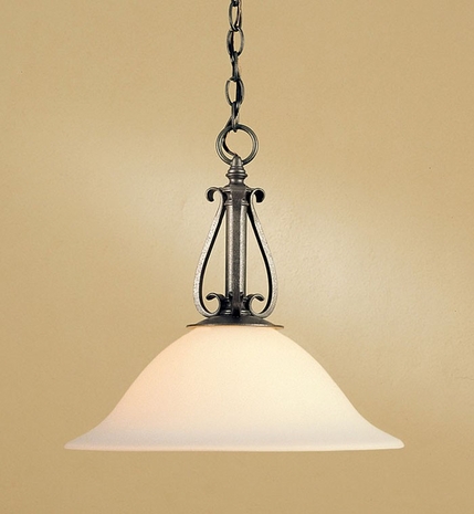 14-2012-05-R Hubbardton Forge Crown Scroll Wrought Iron Pendant (Returned Product)