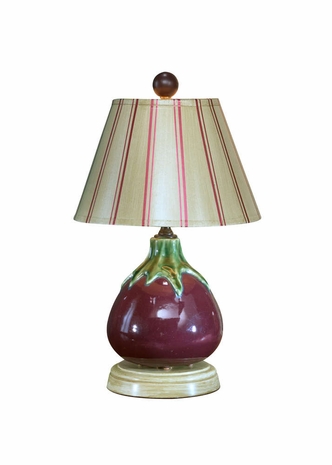 14066 Wildwood Lamps Martha's Garden Lamp with Handmade and Decorated Earthenware Hand Finished Mount and Shade