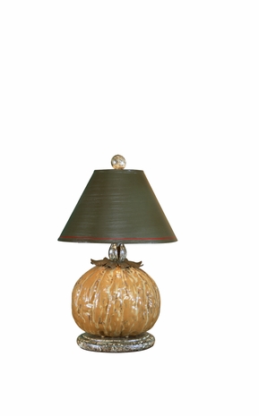 14067 Wildwood Lamps Martha's Garden Lamp with Handmade and Decorated Ceramic Finish Keyed Base and Shade