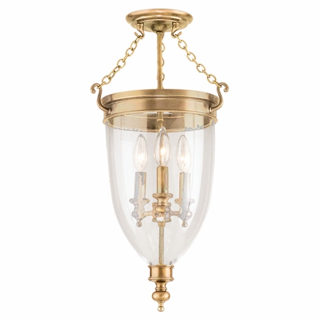141 Hudson Valley Hanover 3 Light Semi Flush