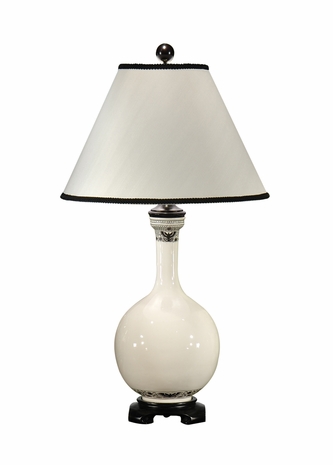 14144 Wildwood Lamps Dragon Handled Lamp with Hand Painted Porcelain - Faux Wood