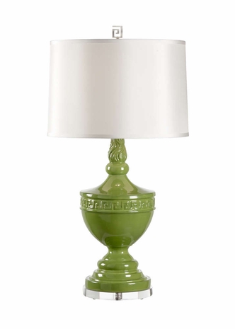 14175 Wildwood Lamps Gate Post Finial Lamp - Toad - Toad Green/Clear Finish