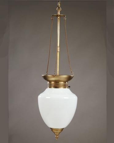 1452 Northeast Lantern Vintage Hanging White Globe Fixture