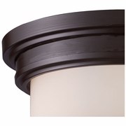 15025/2 ELK Lighting Flushmounts 2-Light Flush Mount In Oiled Bronze With Off-White Glass