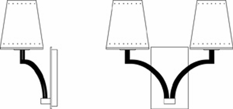 1522 Framburg Lighting Montreux 2 Light Bath and Sconce