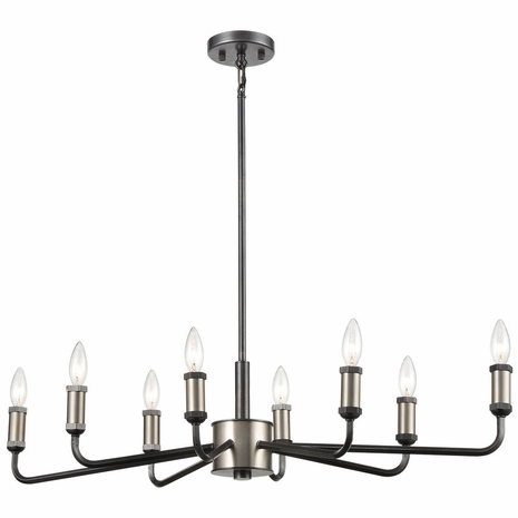 15397/8 ELK Lighting Cortlandt 8-Light Chandelier In Gray Iron