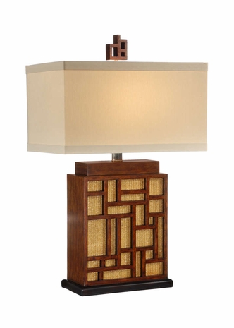 15605 Wildwood Lamps Labyrinth and Cane Lamp