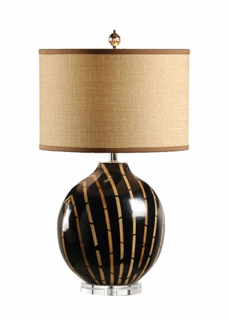 15738 Wildwood Lamps Bamboo Stripes Lamp in Real Bamboo Laminate