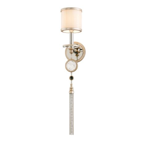 162-11-WSL Corbett Lighting Bliss 1 Lt. Wall Sconce with Warm Silver Leaf Finish