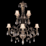 162740ST Fine Art Lamps 8 Light A Midsummer Nights Dream 38" Round Chandelier with Gold Finish