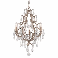 163-03-SGL Corbett Lighting Amadeus 3 Lt. Chandelier with Stria Gold Leaf Finish