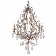 163-06-SGL Corbett Lighting Amadeus 6 Lt. Chandelier with Stria Gold Leaf Finish