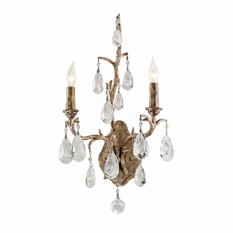 163-12-SGL Corbett Hand-Crafted Iron 2 Light Amadeus Wall Sconce with Vienna Bronze Finish
