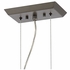 16366/6 ELK Lighting Naples 6-Light Linear Chandelier in Dark Graphite with Clear Crystal