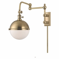 1672 Hudson Valley Stanley 1 Light Wall Sconce With Plug