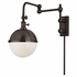 1672 Hudson Valley Stanley 1 Light Wall Sconce With Plug