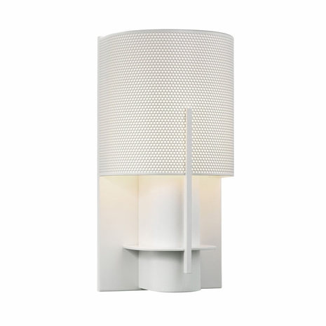 1710.03PF Sonneman Architectural Oberon Sconce in Satin White Finish
