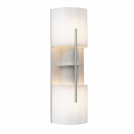 1712.03AF Sonneman Architectural Oberon Double Sconce in Satin White Finish