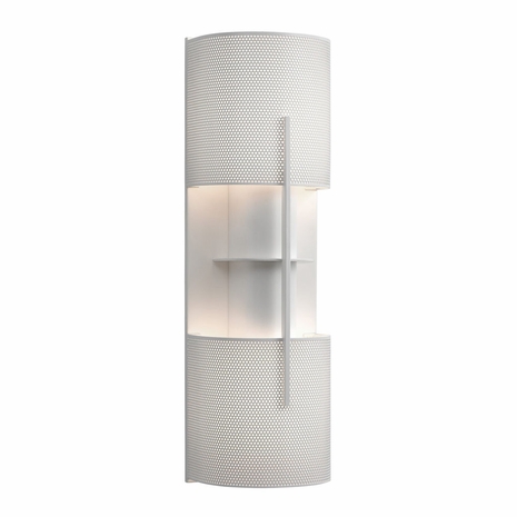 1712.03PF Sonneman Architectural Oberon Double Sconce in Satin White Finish