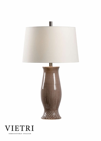 17214 Wildwood Lamps VIETRI Ceramic Taupe Glaze Carmen Lamp